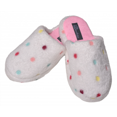 Chinelo Ladora Nuvem Feminino Branco com Bolinha - LN2308